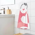 thumbnail image 4 of SKYSONIC 2 PCS Cute Hearts Bath Towels Set 16"x28", Cotton Face Towel Water Absorbent Lightweight Quickdry Hand Towels for Bathroom Ktichen Travel Gym, 4 of 7