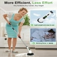 thumbnail image 6 of Rechargeable Electric Rotary Scrubber - 9 Brush Heads, 2-Speed Adjustable Extended Handle, IPX7 Waterproof, White Easter Gift for Tubs Tile Floors Cars, 6 of 7