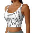 thumbnail image 2 of Kdxio Lavender Flowers Print Workout Crop Tank Top for Women Racerback Yoga Tank Tops Athletic Sports Shirts Exercise Undershirts, 2 of 9