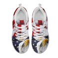 thumbnail image 2 of Chririnla 4th of July Women Mesh Sneakers Featuring American Flag Eagle, Breathable Lace up Athletic Trainers for Running Walking Training, 2 of 11