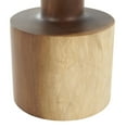 thumbnail image 5 of DecMode 16" x 18" Brown Wood Handmade Accent Table with Cylinder Block Base, 1-Piece, 5 of 9