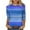 Blue-Shirts, variant on Jsaierl 3/4 Sleeve Womens Tops Casual Crew Neck Shirts Fashion Print Petite Blouses Classic Cotton Tunic Top S-5XL