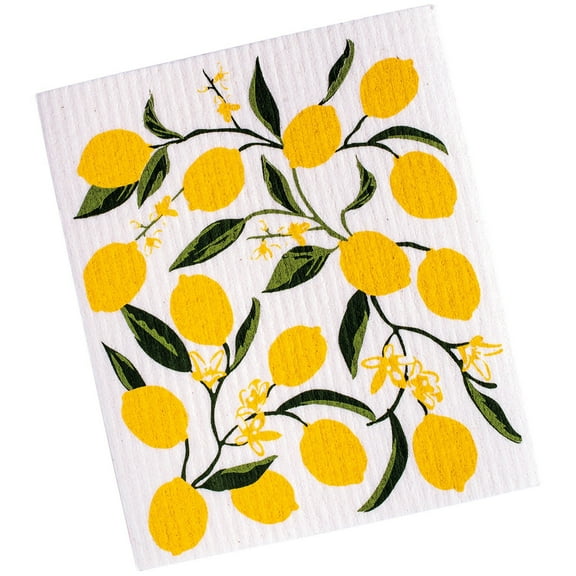 Design Imports India Swedish Dish Cloth, Lemon Bliss