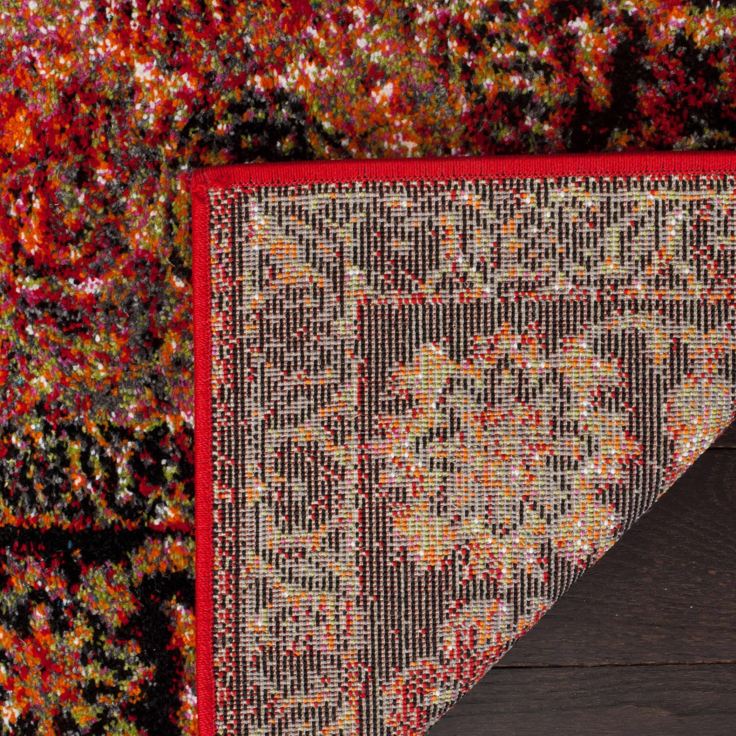 SAFAVIEH Vintage Hamadan Tahnee Traditional Area Rug, Red/Multi, 5'3" x 5'3" Round