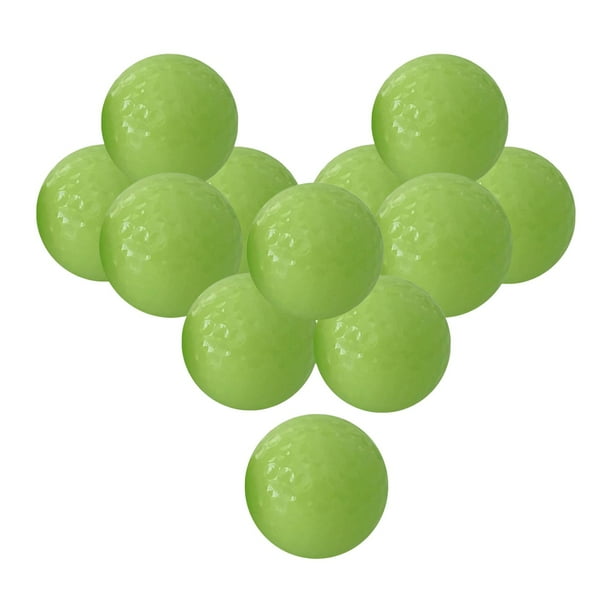 12 piezas de pelotas de golf luminosas de noche, pelotas de golf de goma brillantes y luminosas para entrenamiento deportivo nocturno