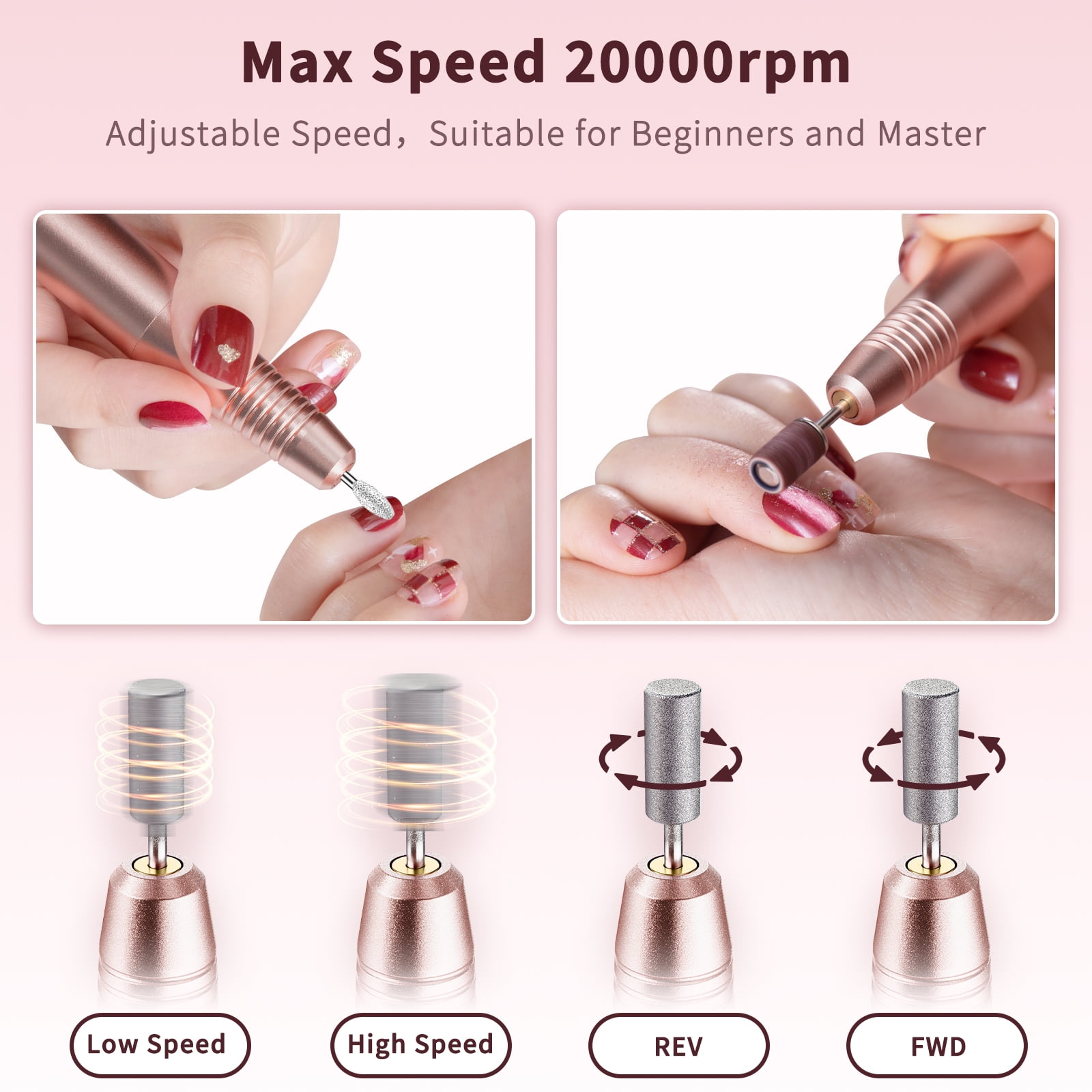 Cheap 1 Set Professional Electric Nail Drill Machine Kit Manicure Machine Nail  Art Pen Nail File | Joom
