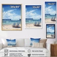 thumbnail image 4 of Designart "Beach Sandy Escape Painting II" Nautical & Beach Floater Framed Wall Decor, 4 of 7