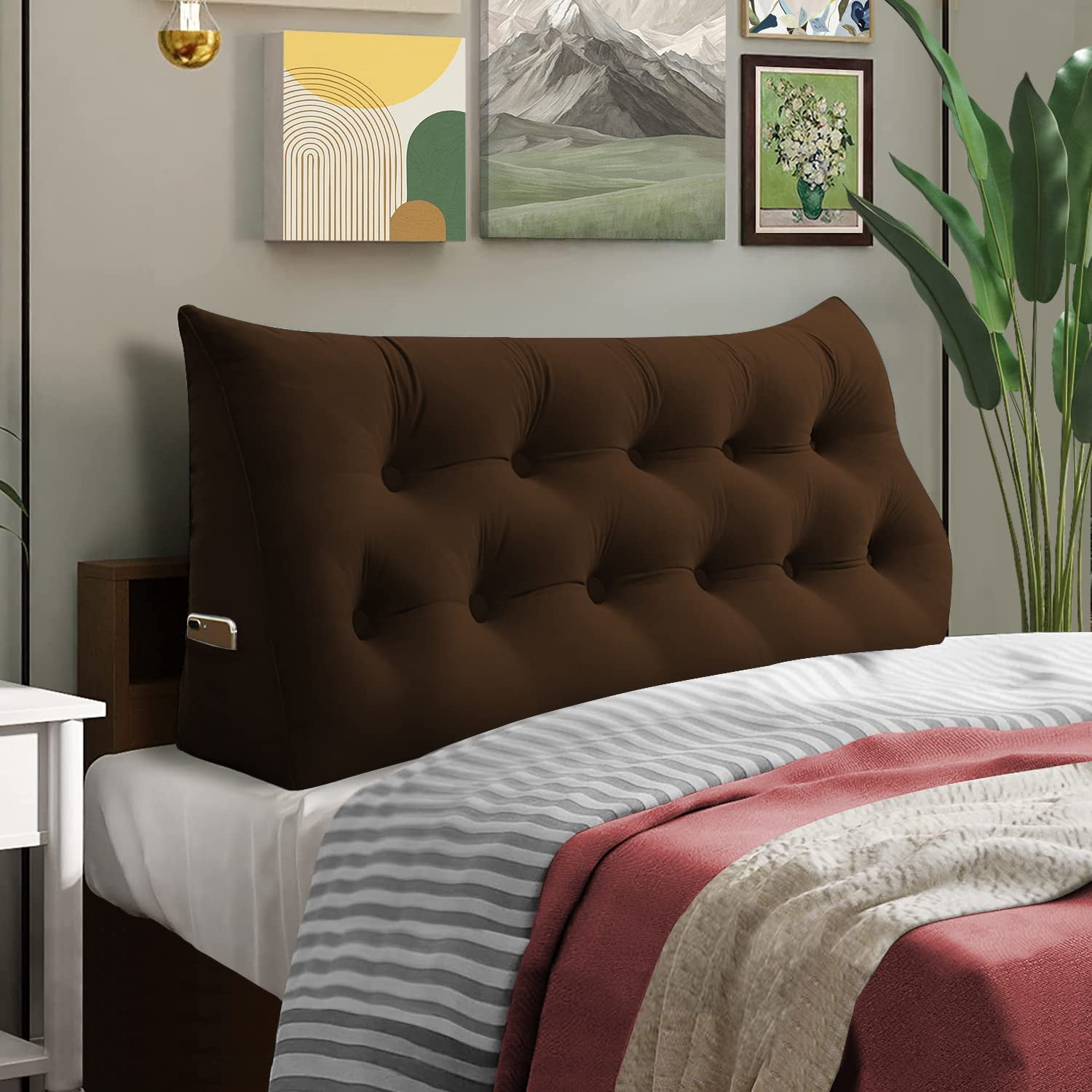 BALUS Headboard Wedge Pillow Reading Backrest Pillows for Sitting in