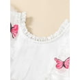 thumbnail image 5 of Gupgi Newborn Girl Outfit, Fly Sleeve Butterfly Tulle Romper with Hairband Summer Clothes, 5 of 9