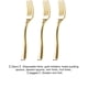 thumbnail image 5 of Toystoory Juego de cucharas de almacenamiento conveniente de 24 piezas Fácil de almacenar y acceder a utensilios de cocina Cubiertos Cubiertos Mostrada tenedor dorado 9.8CM, 5 of 6