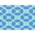 thumbnail image 1 of Ahgly Company Indoor Rectangle Patterned Blue Dress Blue Area Rugs, 2' x 3', 1 of 6