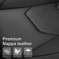 thumbnail image 4 of Car Grand 2Pack Leather Memory Foam Car Seat cover, Water Resistant Faux Leather Bottom Seat Covers Universal Fit for Cars,SUV,Trucks Black, 4 of 8