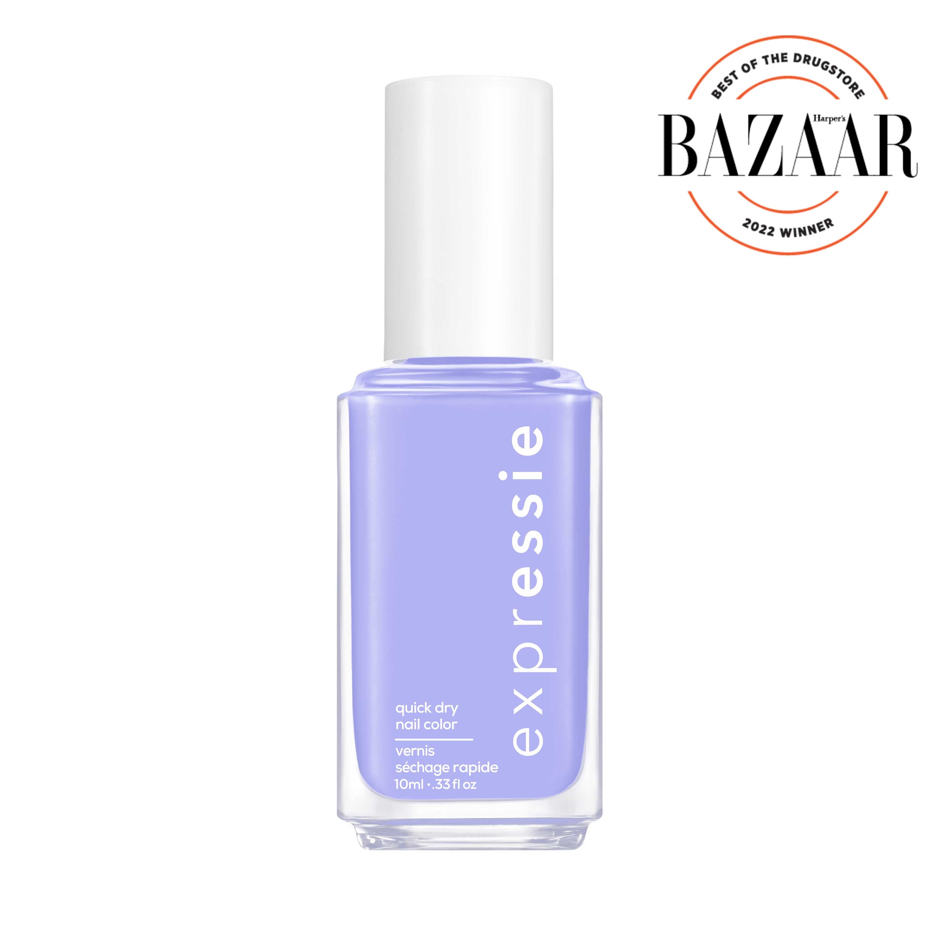 essie expressie quick dry nail polish, 8-free vegan, bright lilac, Sk8 With Destiny, 0.33 fl oz