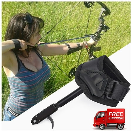 Archery Wrist Release Aid Trigger Adjustable Strap Caliper Compound Bow Hunting