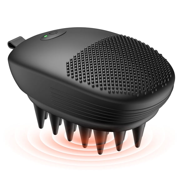 EKZ Sonic Vibrating Scalp Massager Shampoo Brush – Silicone Hair Scrubber for Deep Scalp Cleansing, Dandruff Removal, Rich Foam & Relaxing Massage, Wet & Dry Use, USB-C Charging