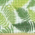 thumbnail image 2 of Ambesonne Tropical Fabric by the Yard Upholstery, Exotic Palm Foliage Art, 3 Yards, Fern Green and White, 2 of 5