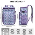 thumbnail image 3 of Summer Beach Cooler Backpack Insulated 26 Cans Capacity Lightweight for Camping Road Trips with Palm Leaf Design, 3 of 4