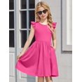 thumbnail image 3 of Arshiner Toddler Dress Girls Summer Ruffle Sleeve Backless Dresses Casual Sundress with Pockets, 3 of 6