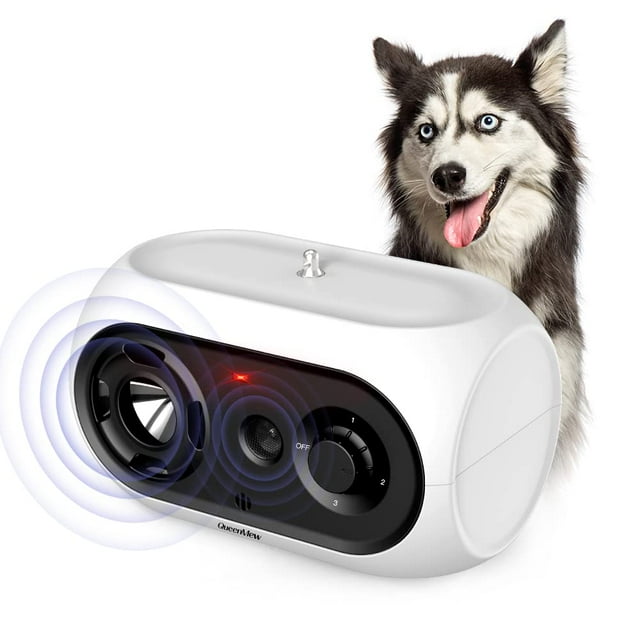 Dog Barking Deterrent Devices, 3 Levels Automatic Anti Barking Device for Dogs, Stop Barking Dog Device, Waterproof Rechargeable Barks Stopp