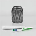 thumbnail image 4 of nu steel Glacier Smoke Collection Glass with Black Finish Metal Trim Holders for Toothbrushes, Razors, Makeup Brushes for bathrooms Storage, Bath Collection, Bathroom Vanity Countertops - Smoke, 4 of 7