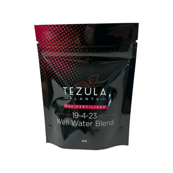 MSU 19-4-23 Fertilizer (Well Water Formula) with Scoop - Excellent for all plants, especially Orchids, Aroids and Tropicals - 8oz Bag