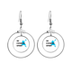 thumbnail image 1 of Como deportes Fitness equilibrado de voleibol Los pendientes cuelgan del aro de la joyería del círculo de la gota Unbranded M, 1 of 3