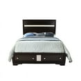 thumbnail image 2 of Traditional Matrix King 5 PC Storage Bedroom Set in Black made with Wood, 2 of 29