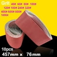 thumbnail image 2 of 10pcs 76 * 457mm Cinturones de lijado abrasivo 40-1000 Grits Abrasive Bands for herramientas eléctricas de lijadora, 2 of 5