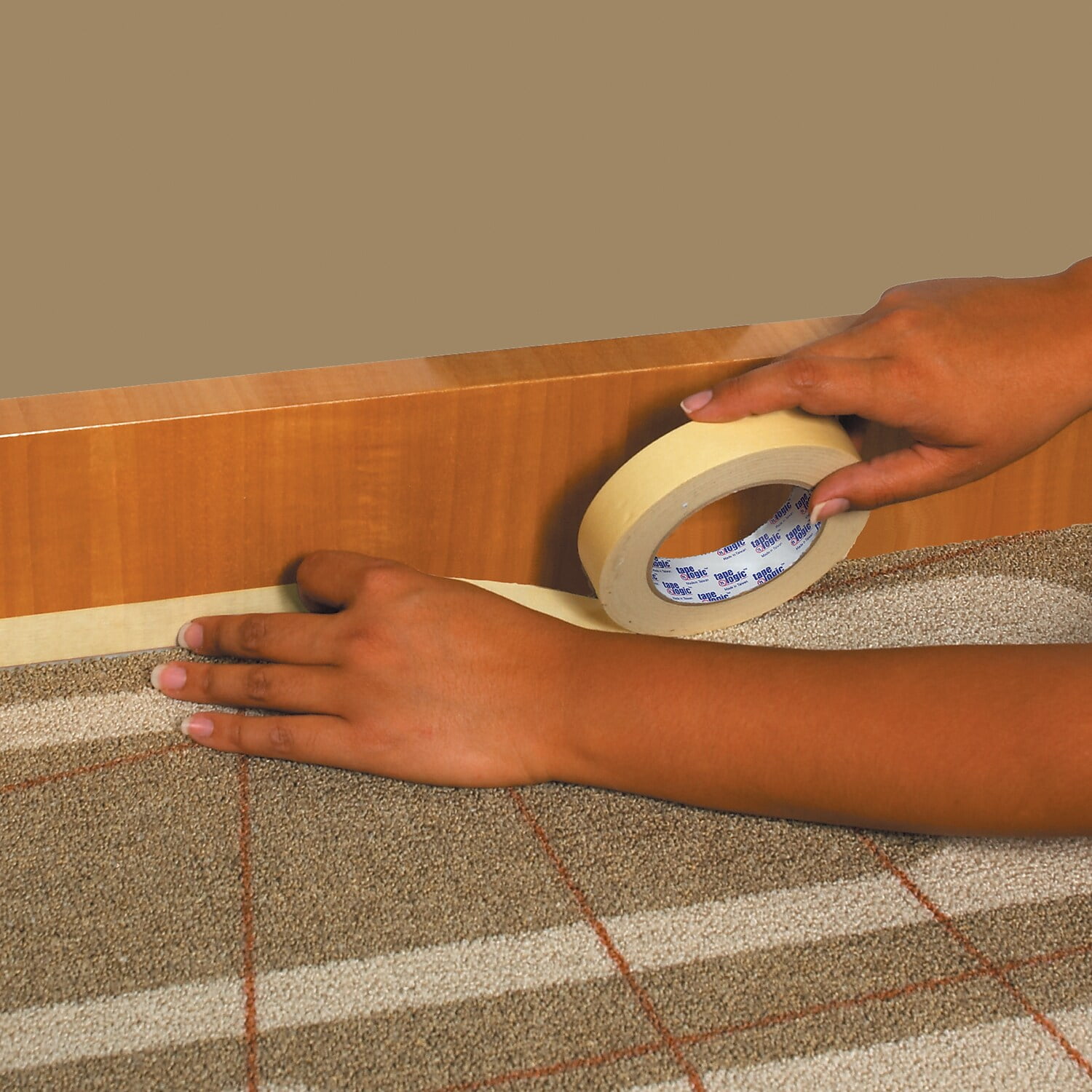 Tape Logic® 2600 Masking Tape, 3" Core, 0.75" x 180', Natural, Pack Of 48