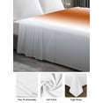 thumbnail image 6 of Gray Orange Full Size Flat Sheet, Wrinkleproof & Fadeproof Cooling Flat Bed Sheet Only, Modern Gradient Geometric Breathable Soft Bedding Top Sheets 81 x 96 Inches, 6 of 8