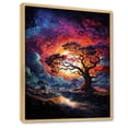 thumbnail image 2 of Designart "Cosmic Hued Baobab Trees" Tree Baobab Floater Framed Canvas Art Print, 2 of 5