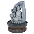 thumbnail image 1 of LED Desktop Fountain Table Decor, Resin Material, Soothing Water Sound, Quiet Pump, Easy Installation, 8.1 X 8.1 X 11.2 in, with Light, for Home Office, 1 of 7