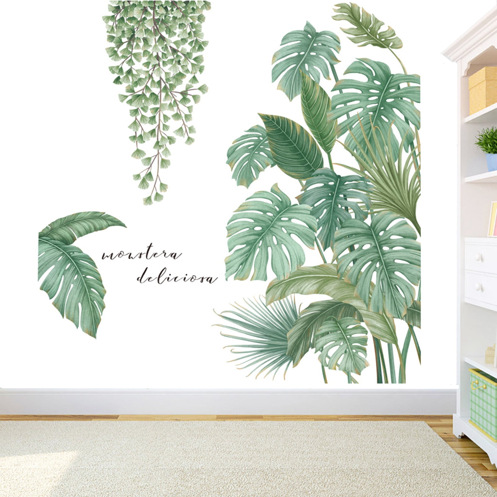 DIY Large Nature Stickers, Tropical Plants Wall Stickers for Living