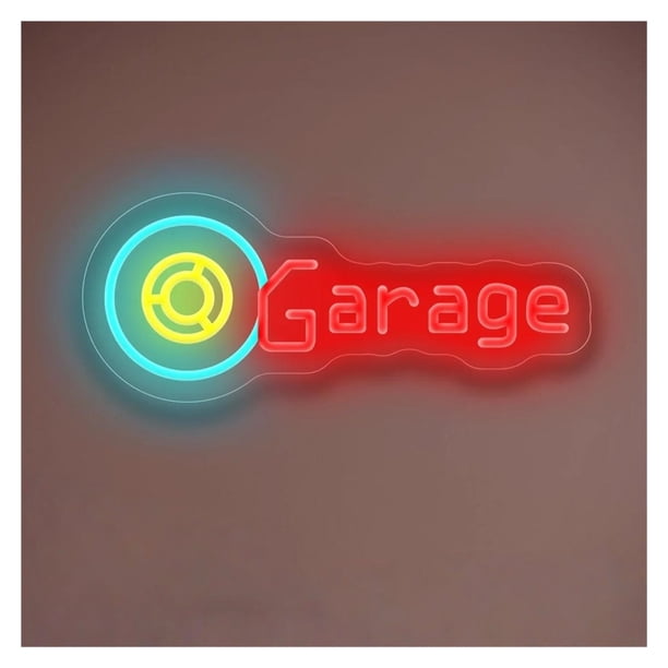 Letrero De Neón Garage Con Luz LED Regulable Por USB Para Taller, Taller De Reparación, Fiesta, Club, Decoración De Pared, 40.6cmx16.8cm