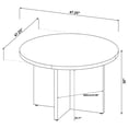 thumbnail image 3 of Jamestown Round 47-inch Composite Wood Dining Table Mango, 3 of 7