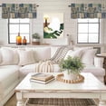 thumbnail image 4 of Summer Nautical Valance Curtain for Windows Blue Starfish Shells Anchor Boat Patchwork Linen Rod Pocket Curtain Valances Short Window Treatments for Kitchen Bathroom Laundry Basement 42 x 18 Inch, 4 of 9