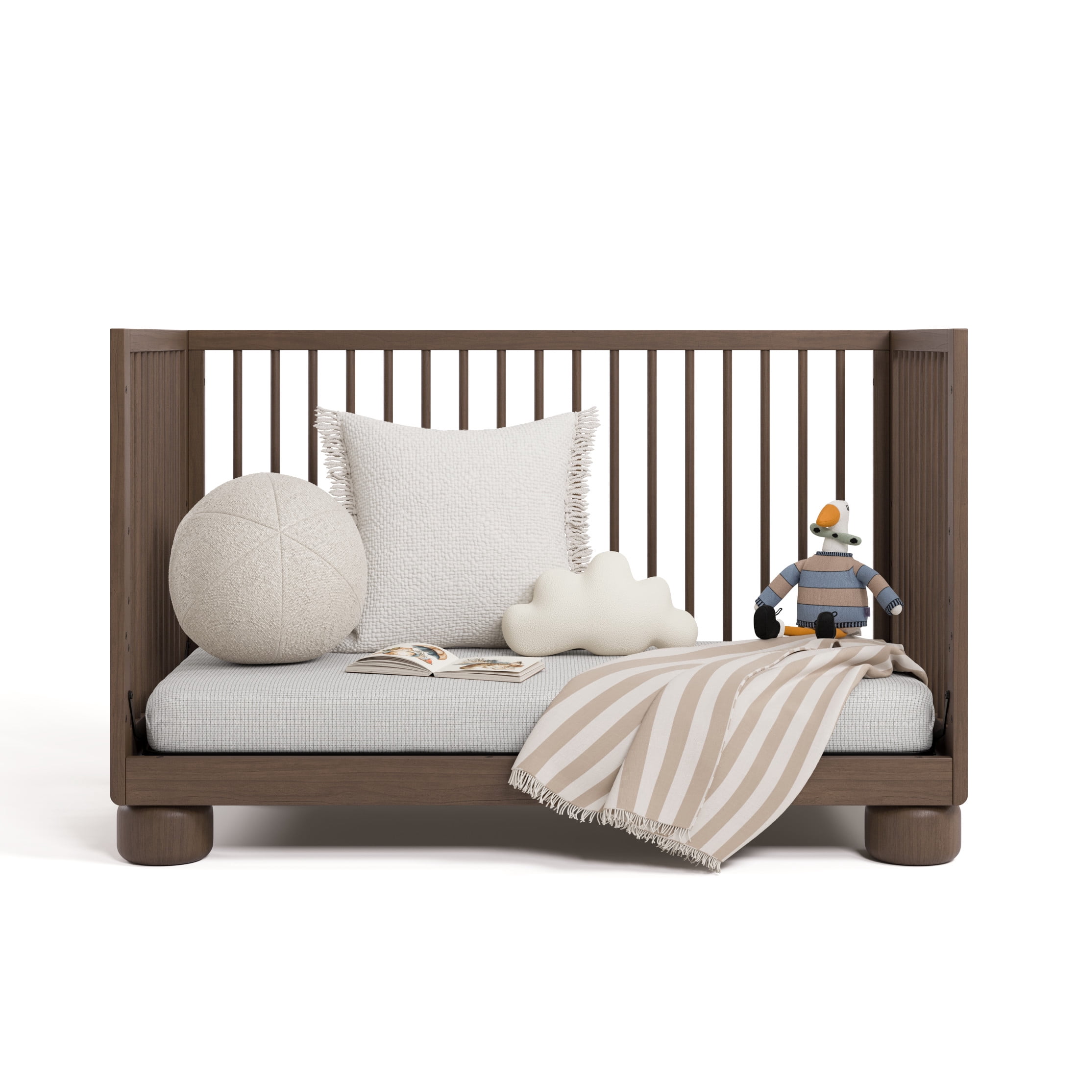 Storkcraft Sorrento 3-in-1 Convertible Crib with Bonus Toddler Guardrail - Hazelnut