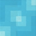 thumbnail image 1 of Ahgly Company Machine Washable Indoor Square Transitional Bright Cyan Blue Area Rugs, 6' Square, 1 of 7