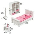 thumbnail image 6 of Badger Basket Doll Bedroom Set with Bed, Armoire, and Nightstand for 18 inch Dolls - White, 6 of 9