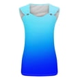 thumbnail image 5 of Tank Tops for Women V Neck Sleeveless T Shirts Gradient Color Print Shirts Dressy Casual Summer Tops Blusas Mujer Basicas, 5 of 5