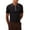 Black, variant on Kallspin Men's Vintage Knitted Polo Shirt Short Sleeve Solid Collared Golf Shirts with Button(Caramel,Large)