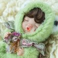 thumbnail image 4 of Muñeca Reborn Vvioxiu Reborn, 25 cm, realista, con disfraz de rana verde, 4 of 7