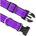 thumbnail image 3 of Reflective Dog Collar,Soft Neoprene Padded Breathable Nylon Pet Collar Adjustable for Large Dogs,Purple,L, 3 of 18