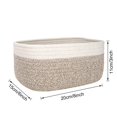 thumbnail image 2 of Box Food Storage Tray Bathroom Rack Basket Organizer .space Saving Home Furnishings Cotton Rope Woven Oval Ellipse Bin, 2 of 4