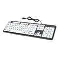 thumbnail image 1 of facefd Computer Large Print Wired Keyboard Fluent Typing Lightweight USB Keyboards Cable Input Equipment Keypad Elderly Weak Sight, 1 of 6