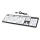 thumbnail image 1 of Sidaley Teclado con cable de impresión grande para ordenador, escritura fluida, teclados USB ligeros, equipo de entrada de Cable, teclado para ancianos, Juegos de teclado y mouse para computadora, 1 of 6