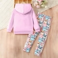 thumbnail image 4 of Odeerbi 2-16 Years Kids Girls Outfits Cute Printed Hoodies Sweatpants Two-piece Set Long Sleeve Hooded Sweatshirt Spring Pullover Sweatsuits Kids Girls Clothes, 4 of 7