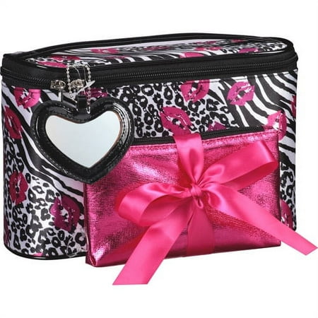 3pc Train Case Set-zebra Lips