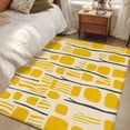 thumbnail image 4 of 3'x5' Area Rugs, Abstract Yellow Indoor Outdoor Area Rug for Living Room Bedroom, Geometric Color Block Minimalist Washable Bathroom Rugs Kitchen Floor Carpet Mats Home Decor Aesthetic, 4 of 8