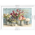 thumbnail image 2 of Art.com Marche des Fleurs Blue Gold Art Print by Danhui Nai, White Frame Wall Art, 44" x 32", 2 of 5